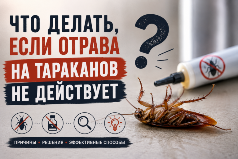Почему средство от тараканов не помогает
